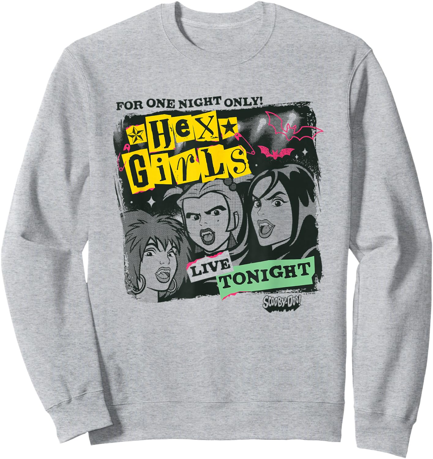 Scooby-Doo Hex Girls For One Night Only! Live Tonight Logo Sweatshirt - Sweatshirt | Ash