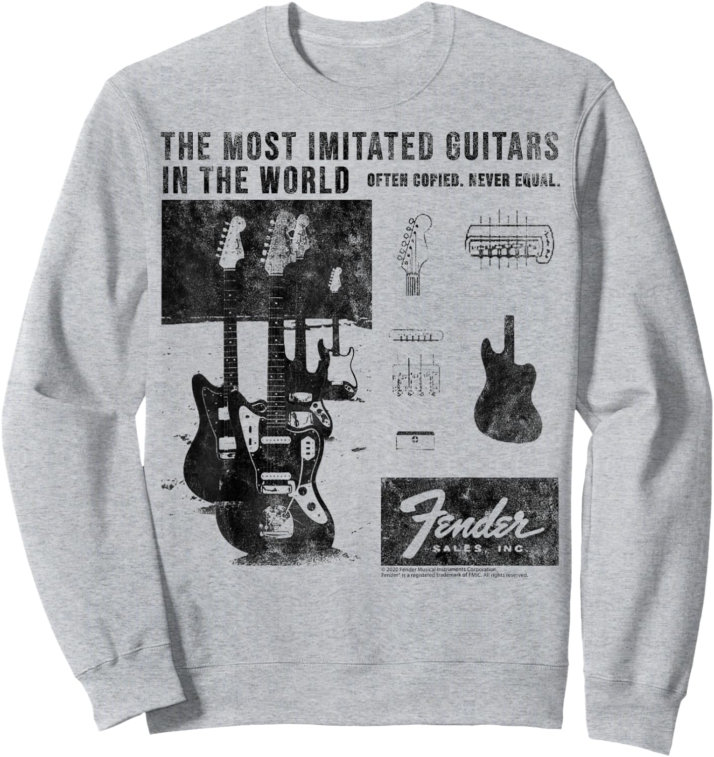 Fender The Most Imitated Guitars In The World Sweatshirt - Sweatshirt | Ash