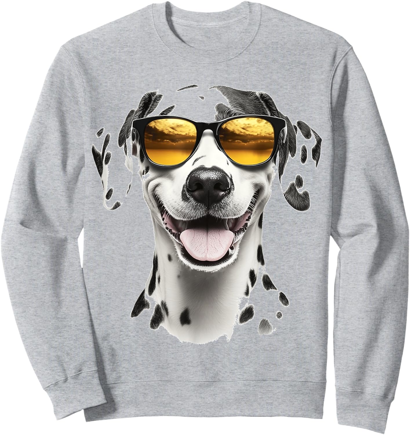 Dalmatian Dog Motif Pet Illustration Dalmatian Men Women Kids Sweatshirt - Sweatshirt | Ash
