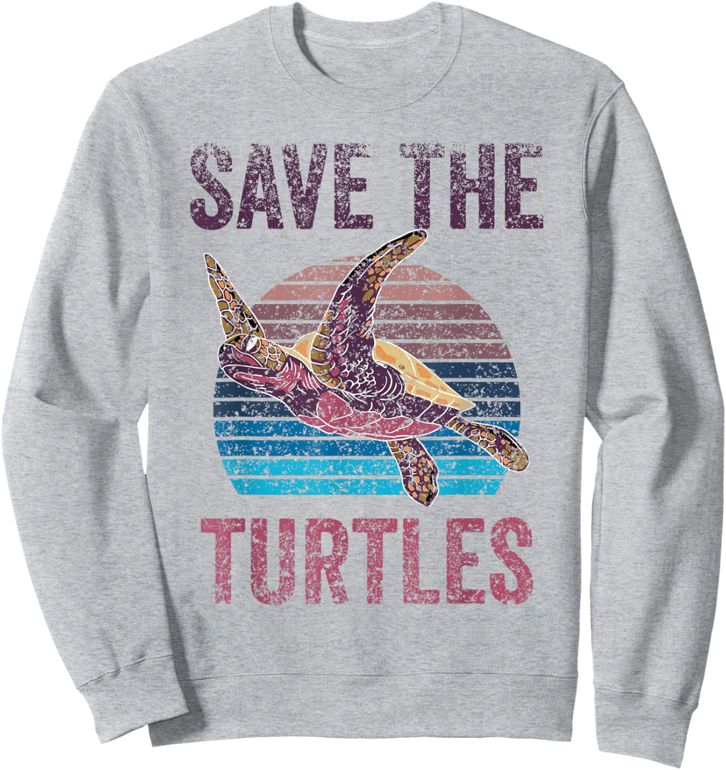 Save The Turtles Animal Turtle Pet Lover Sweatshirt - Sweatshirt | Ash