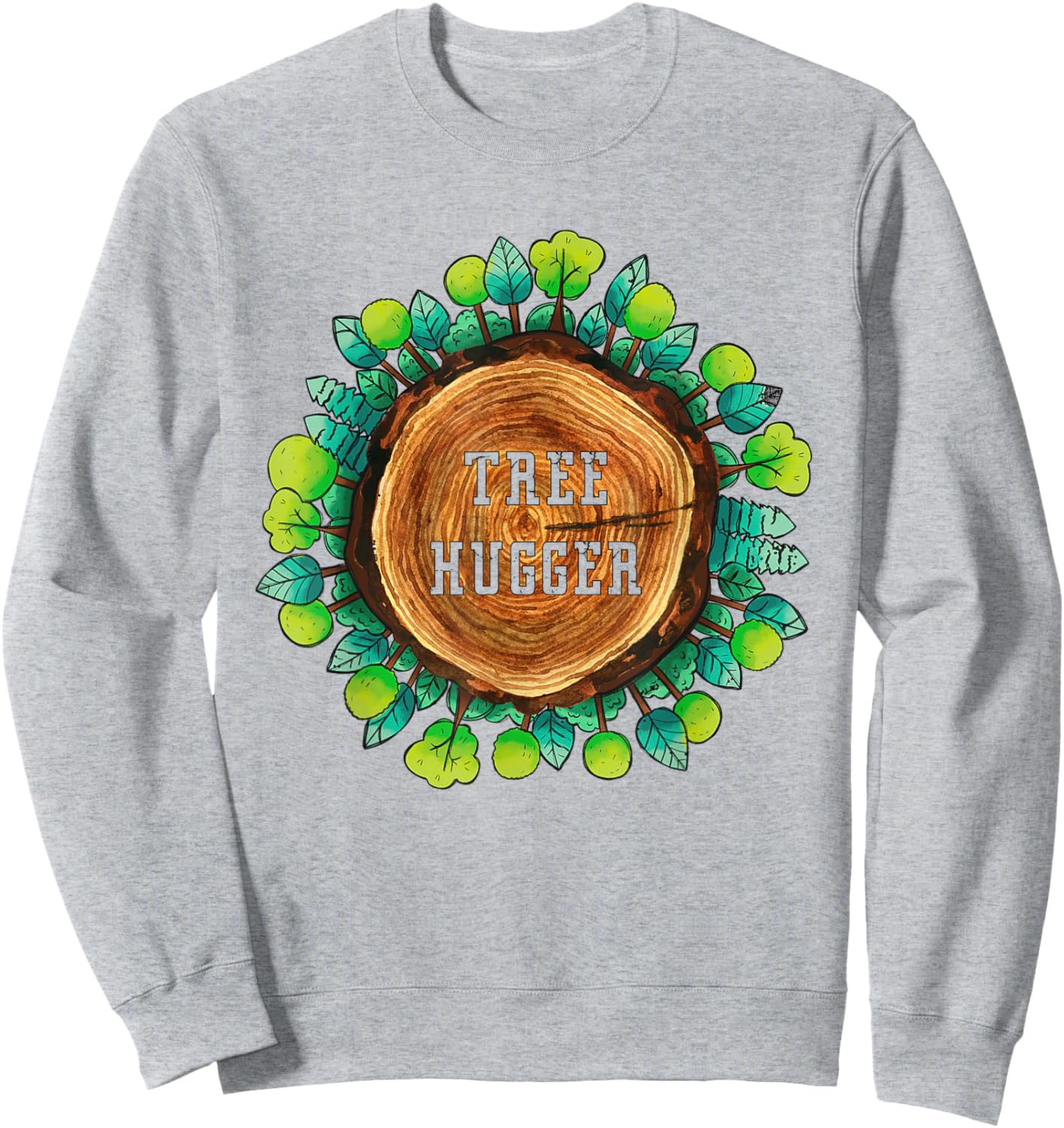 Vintage Retro Environmental Nature Lover Tree Hugger Sweatshirt - Sweatshirt | Ash