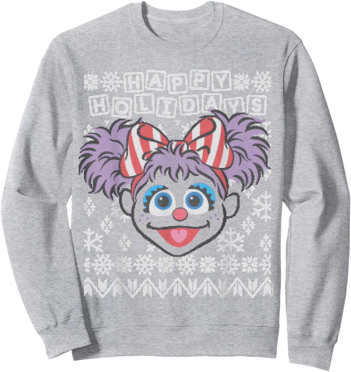 Sesame Street Abby Cadabby Ugly Christmas Sweatshirt - Sweatshirt | Ash