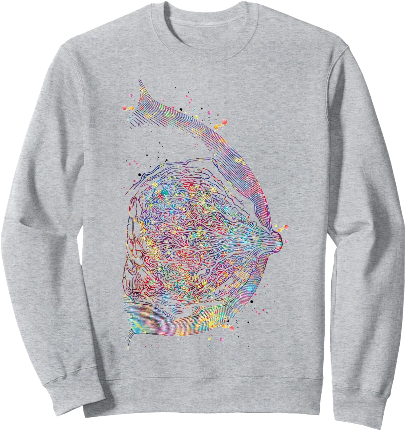Breast Anatomy Watercolor Breast Cancer Medical Sweatshirt - Sweatshirt | Ash