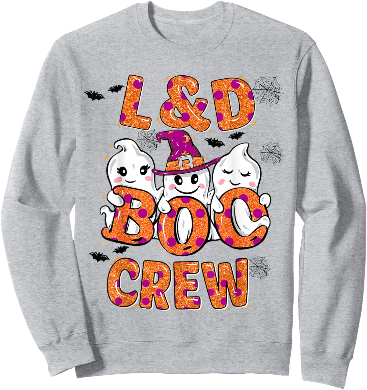 L&D Boo Crew Halloween matching shirts Labor & Delivery nurs Sweatshirt - Sweatshirt | Ash