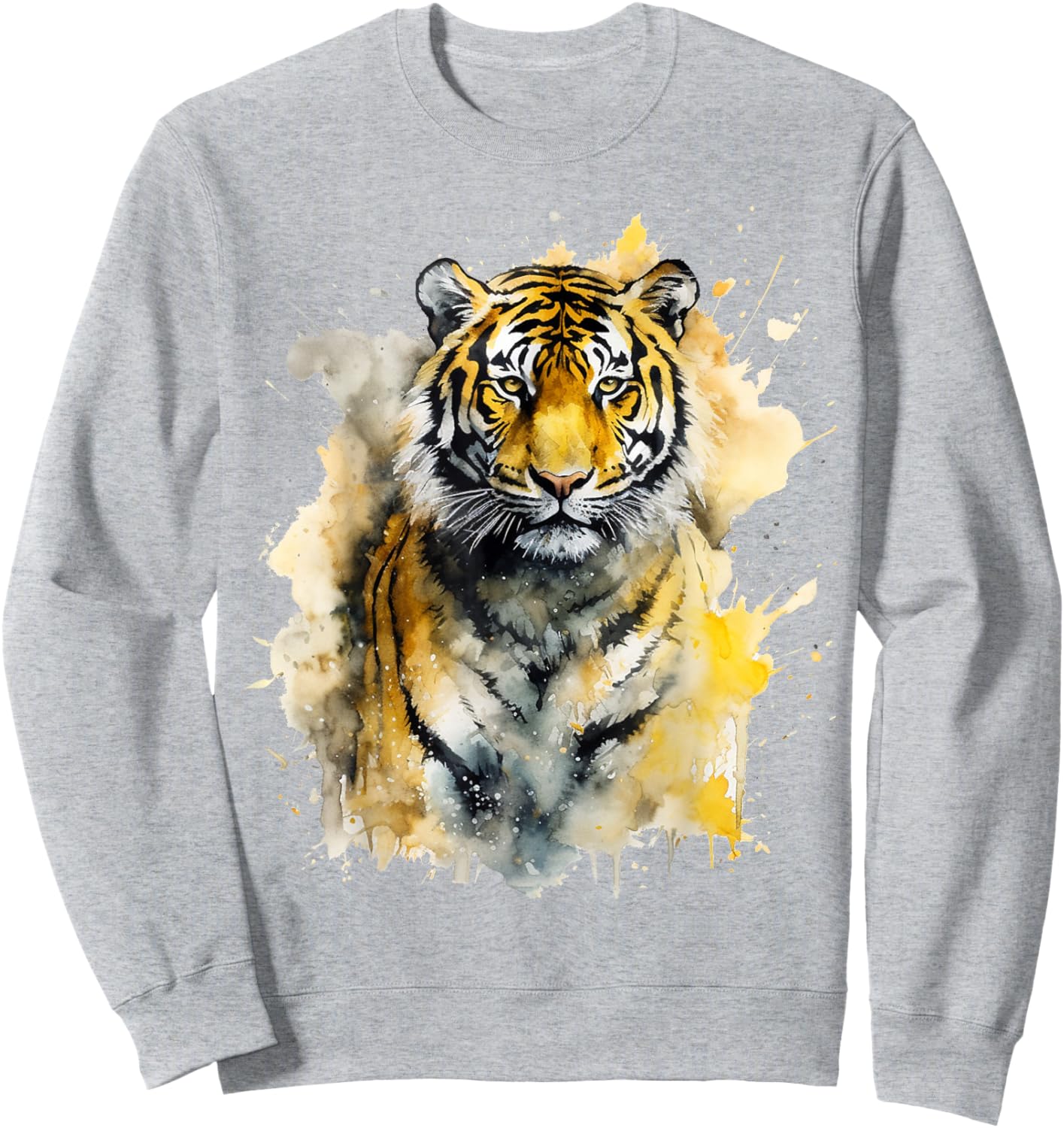Tiger Artwork - Zoo Animal Tiger Sweatshirt - Sweatshirt | Ash