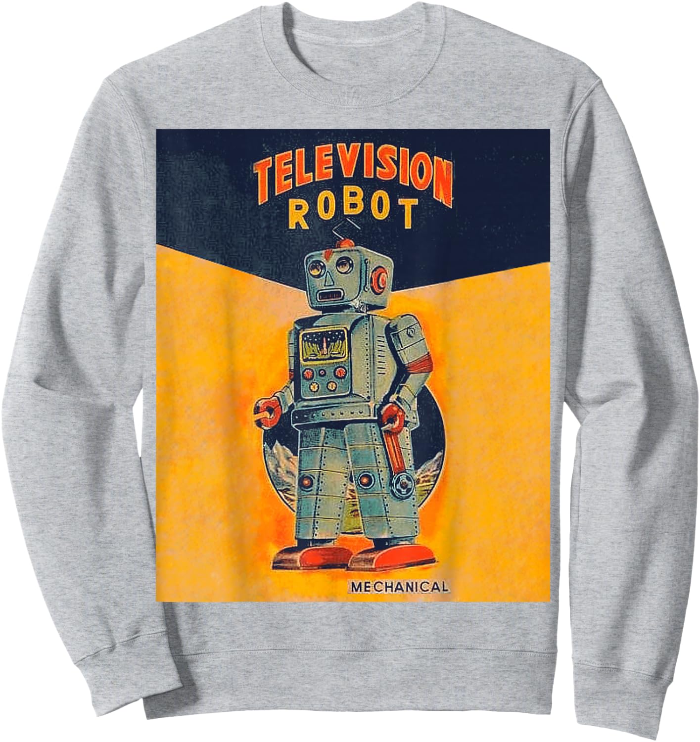 Vintage Graphics American Toy Television Robot Old Retro Sweatshirt - Sweatshirt | Ash