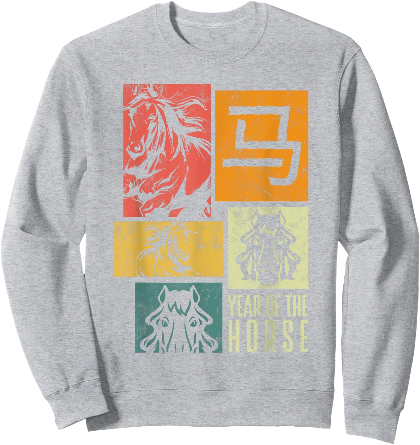 Chinese New Year Horse Chinese Zodiac Year of The Horse Sweatshirt - Sweatshirt | Ash