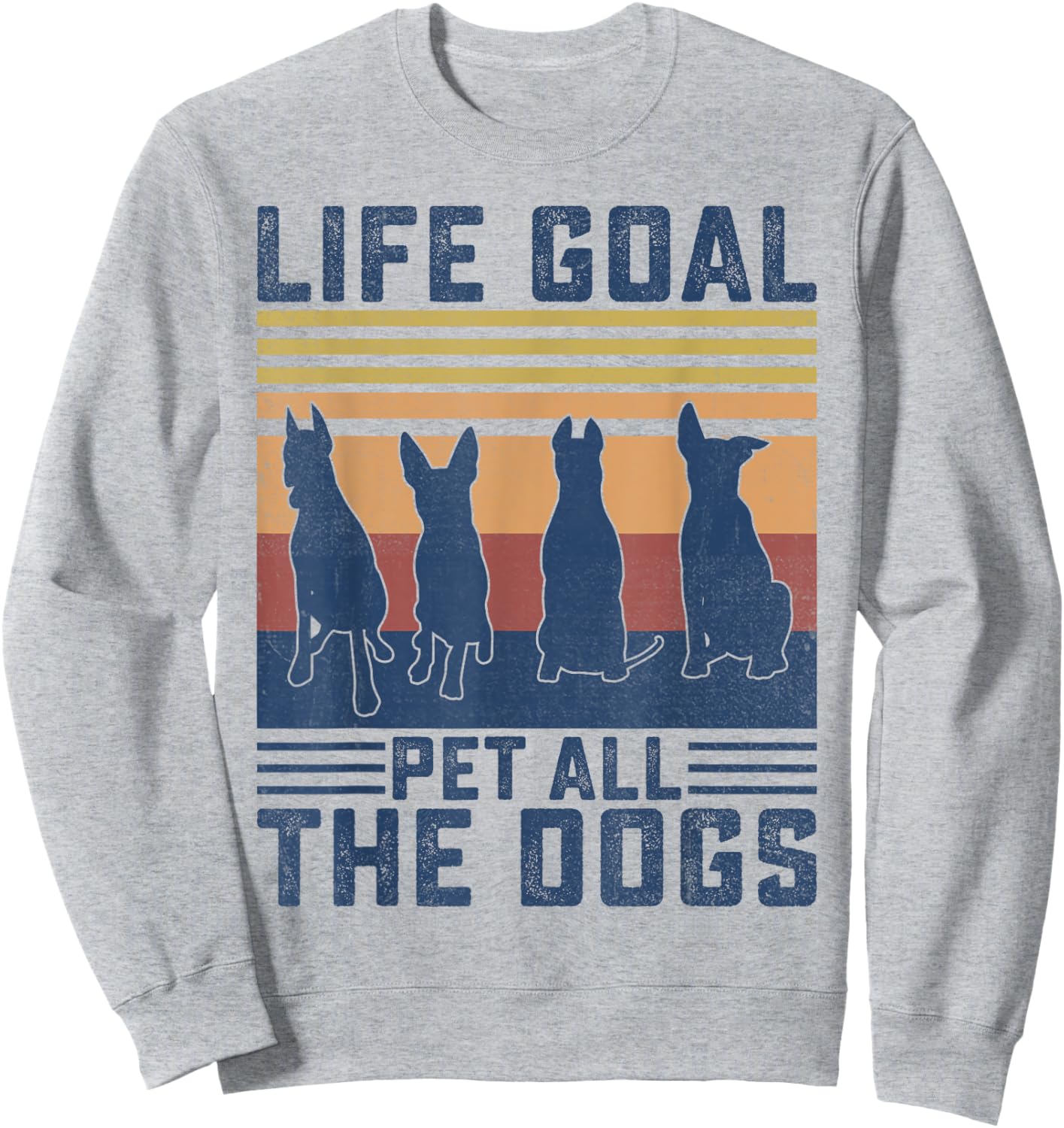 Life Goal Pet All The Dogs Kids Funny Dog Sweatshirt - Sweatshirt | Ash