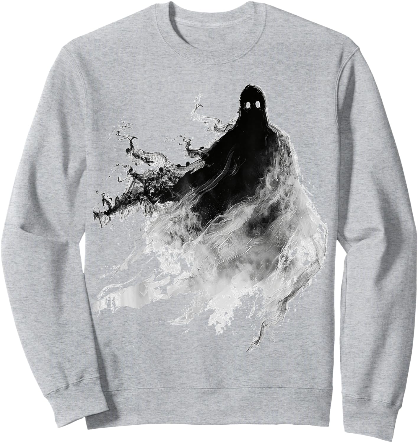 Ghost Spirit Halloween Spooky Art Ghost Sweatshirt - Sweatshirt | Ash