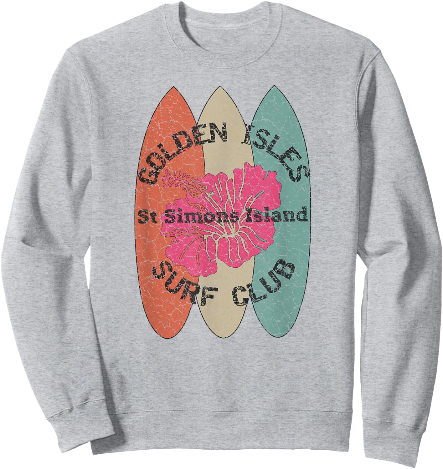 Golden Isles Surf Club St. Simons Island, Georgia Sweatshirt - Sweatshirt | Ash