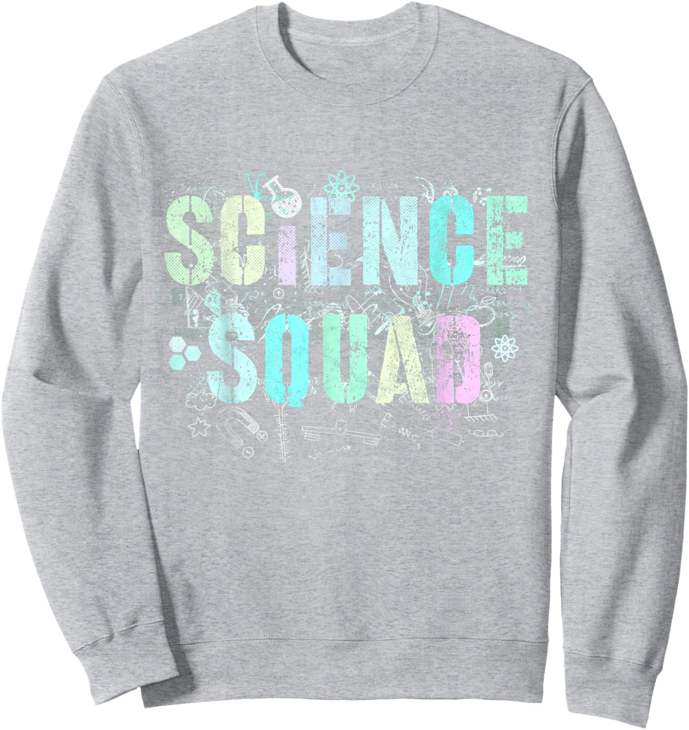 Vintage SCIENCE SQUAD Technology Teacher Team STEM Chemistry Sweatshirt - Sweatshirt | Ash