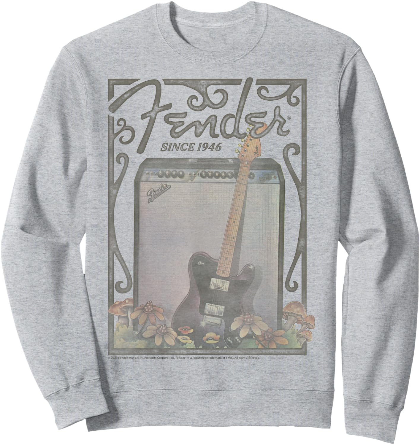 Fender Since 1946 Floral Poster Sweatshirt - Sweatshirt | Ash