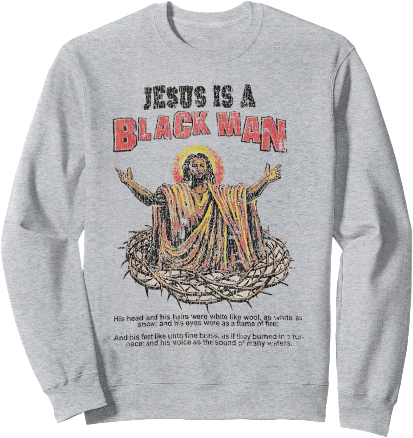 Vintage Jesus Is A Black Man Sweatshirt - Sweatshirt | Ash