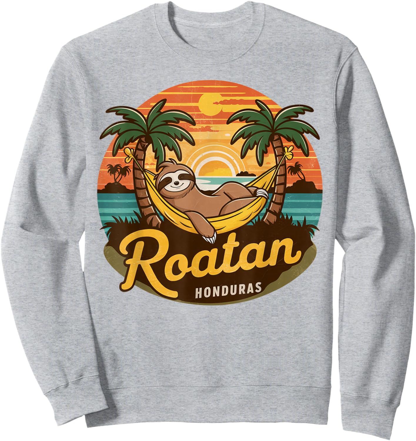 Roatan Sloth, Roatan Honduras Sloth, Roatan Sweatshirt - Sweatshirt | Ash