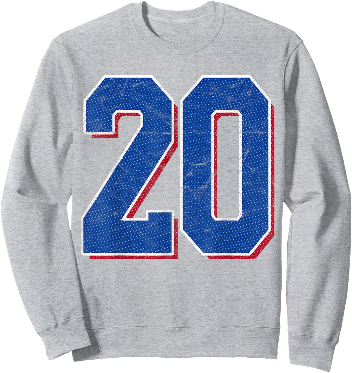 Number 20 Numbered Uniform Sports Team Jersey 20th Birthday Sweatshirt - Sweatshirt | Ash