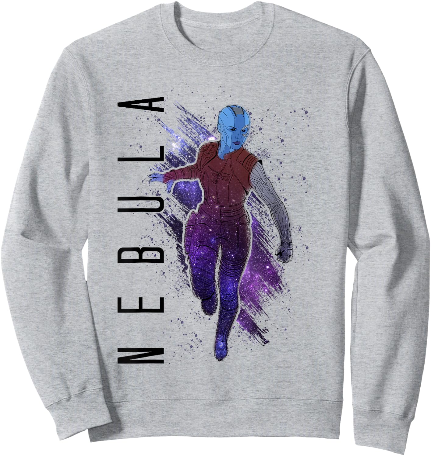 Marvel Avengers Endgame Nebula Galaxy Painted Sweatshirt - Sweatshirt | Ash