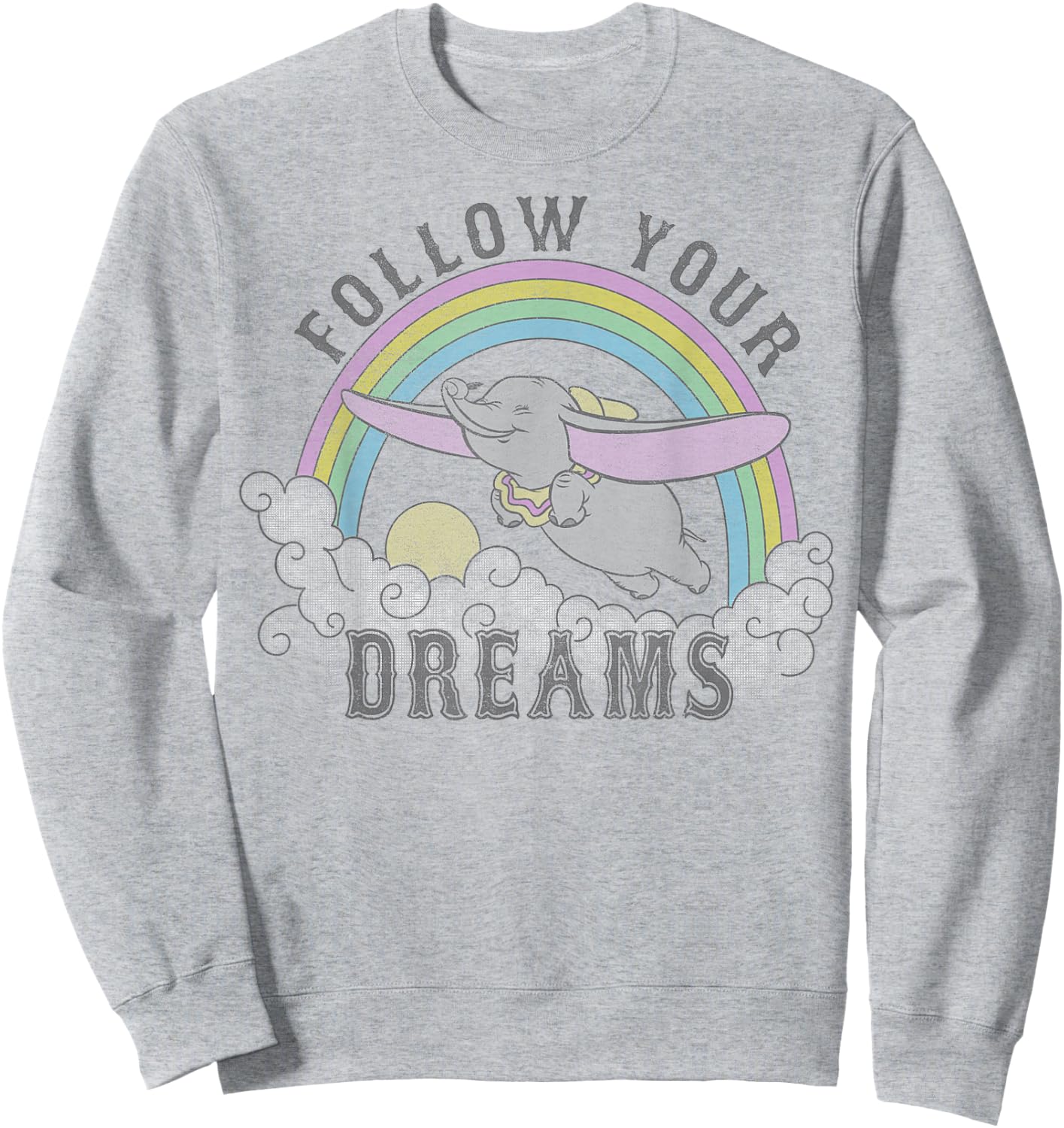 Disney Dumbo Follow Your Dreams Small Sweatshirt - Sweatshirt | Ash