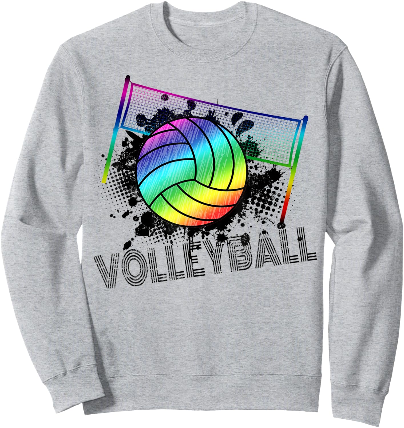 Volleyball Tie Dye Blue Purple Teenage Girls Perfect Sweatshirt - Sweatshirt | Ash