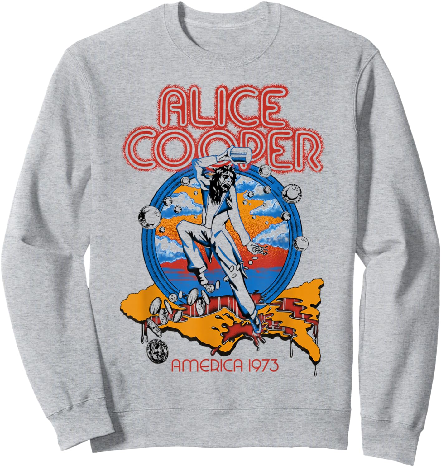 Alice Cooper – America 73 Sweatshirt - Sweatshirt | Ash