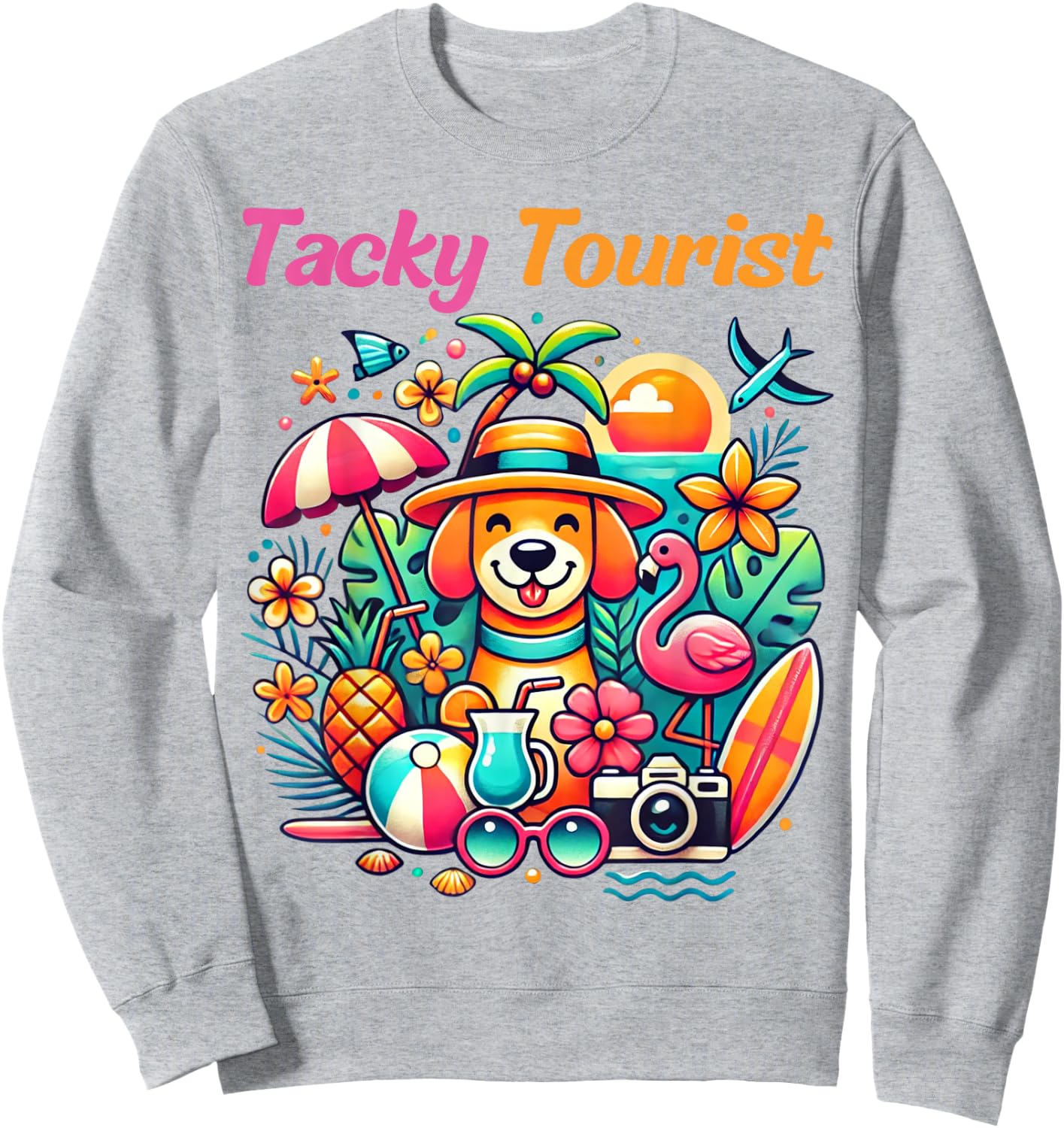 Vacay Tacky Tourist Outfit Wacky Cruise Costume Idea Tacky Sweatshirt - Sweatshirt | Ash