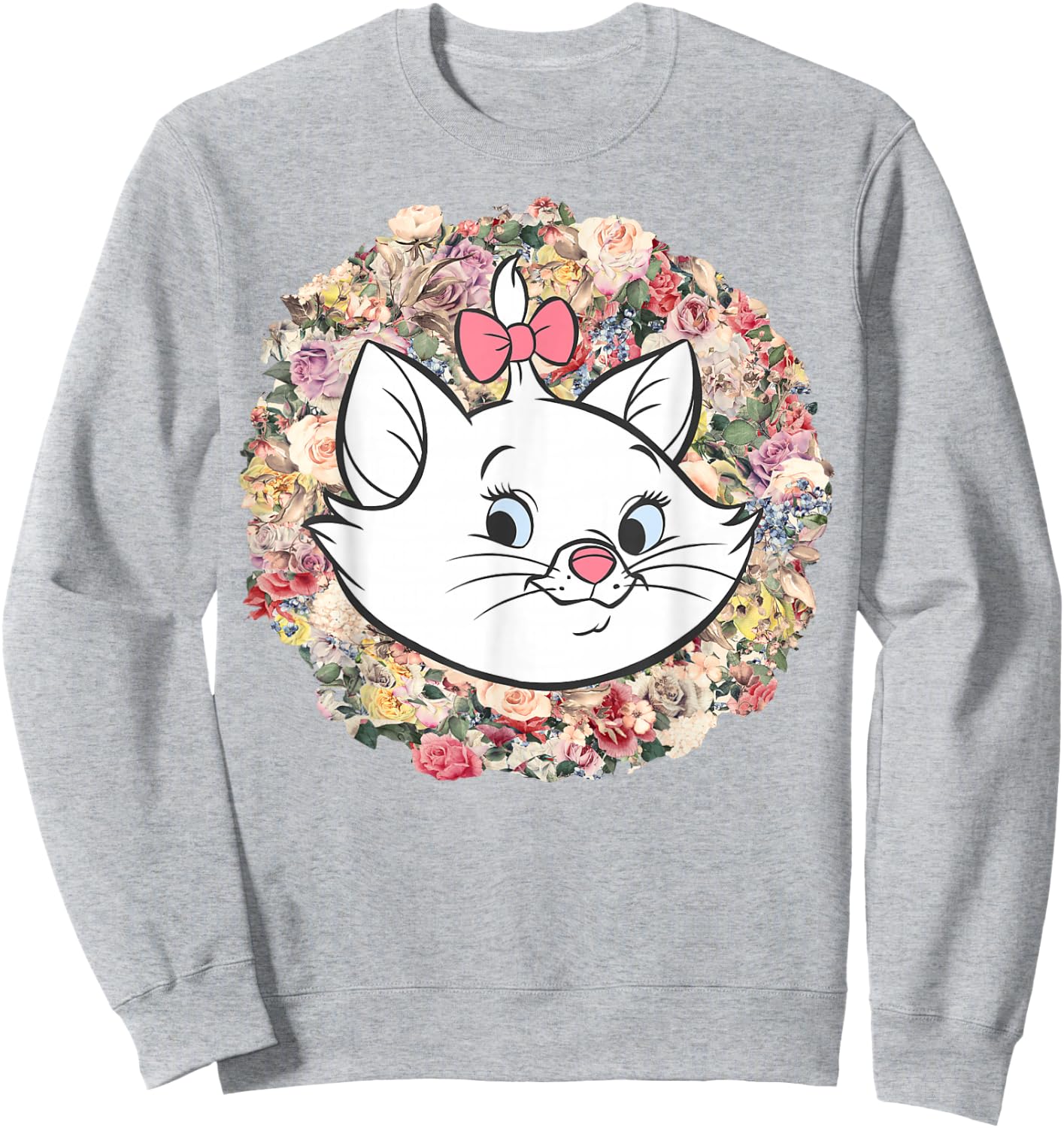 Disney The Aristocats Marie Floral Portrait Sweatshirt - Sweatshirt | Ash