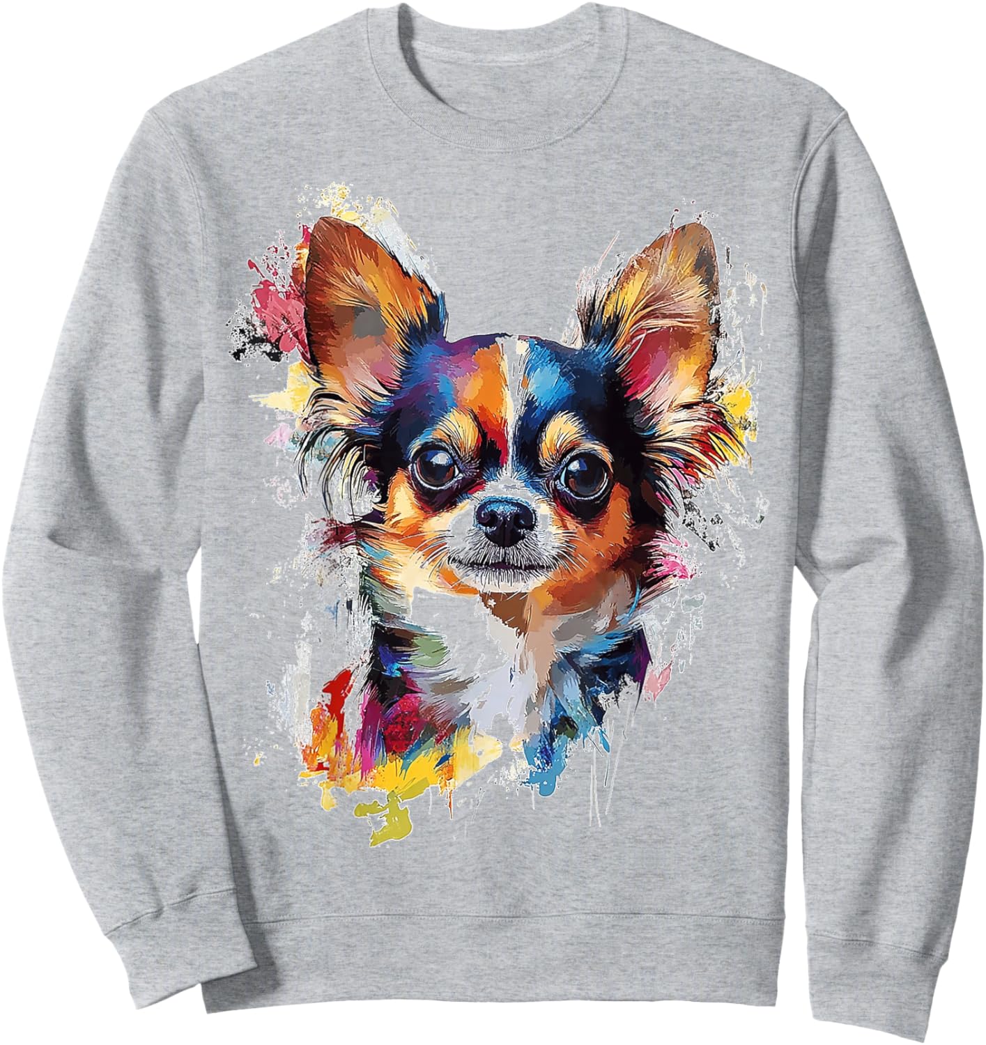 Chihuahua Hund Motiv Haustier Artwork Chihuahua Sweatshirt - Sweatshirt | Ash