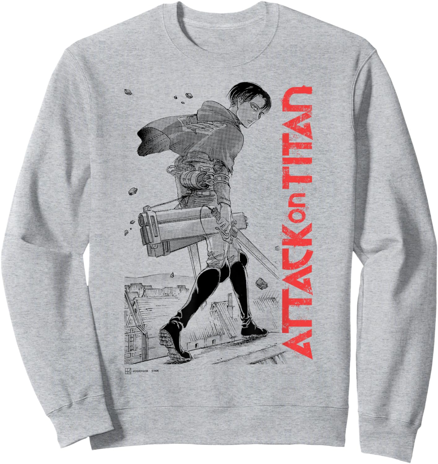 Attack on Titan Levi Ackerman Japanese Manga Epic Portrait Sweatshirt - Sweatshirt | Ash