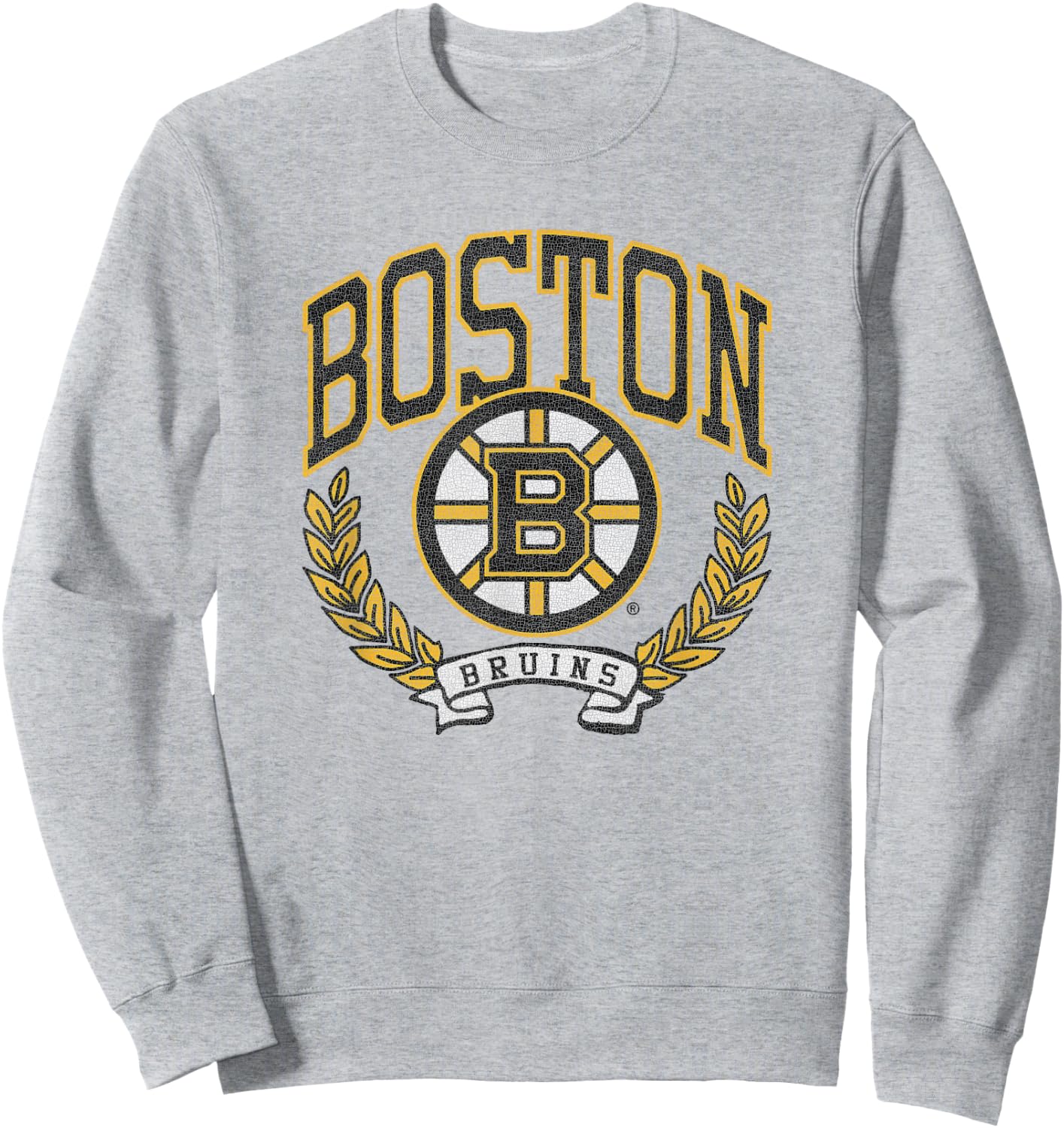 Boston Bruins Vintage Victory Gray Officially Licensed Sweatshirt - Sweatshirt | Ash