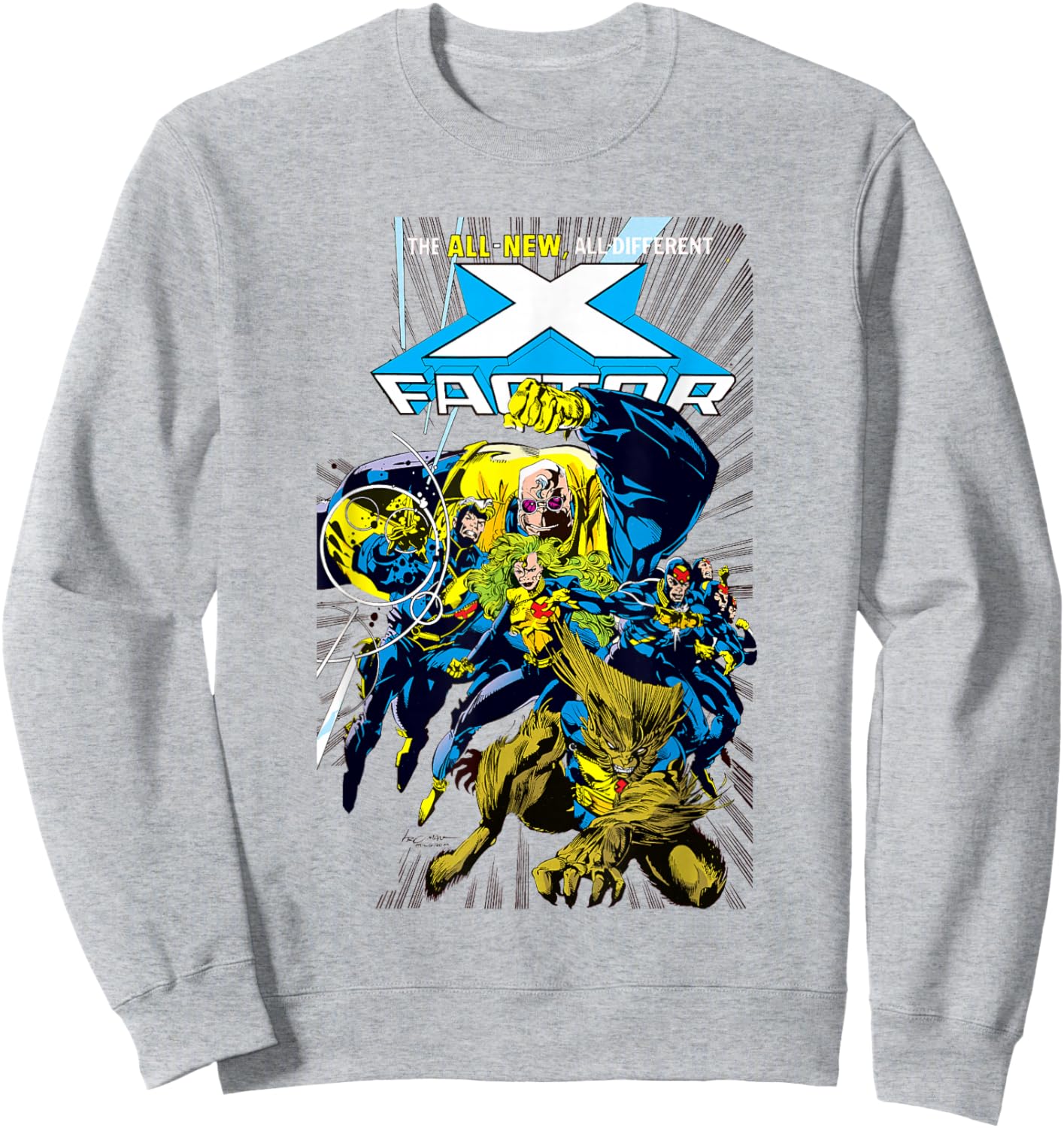 Marvel X-Men All New All Different X Factor Comic Cover Sweatshirt - Sweatshirt | Ash