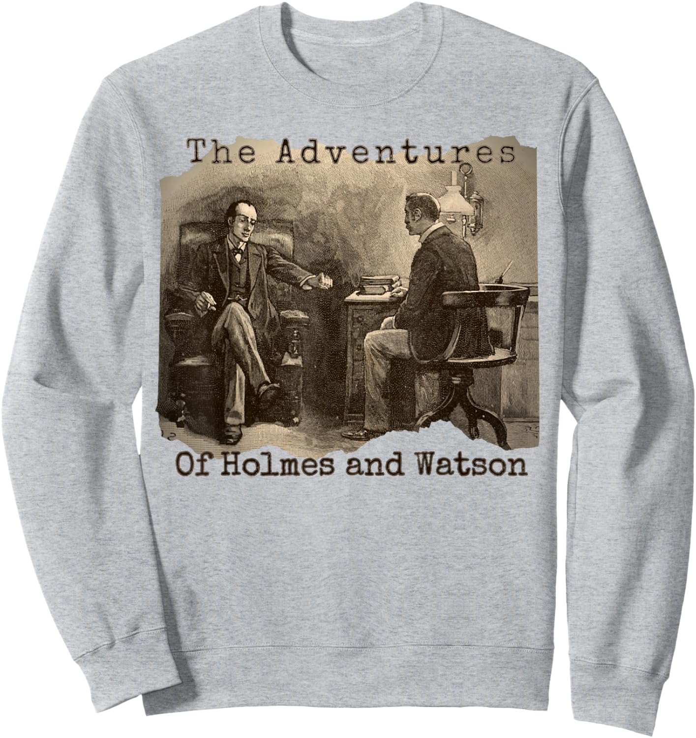 Adventures of Holmes and Watson - Sherlock Holmes Mystery Sweatshirt - Sweatshirt | Ash