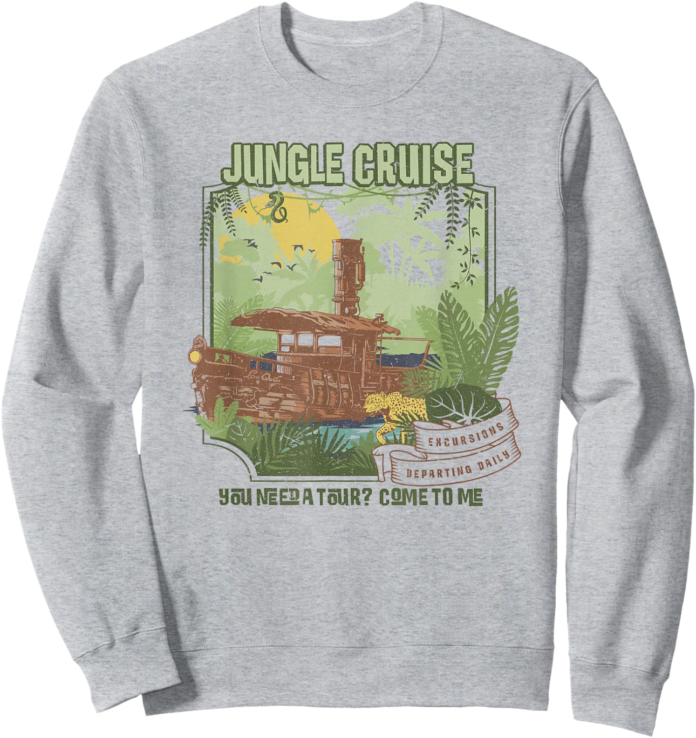 Disney Jungle Cruise You Need A Tour Come to Me Small Sweatshirt - Sweatshirt | Ash