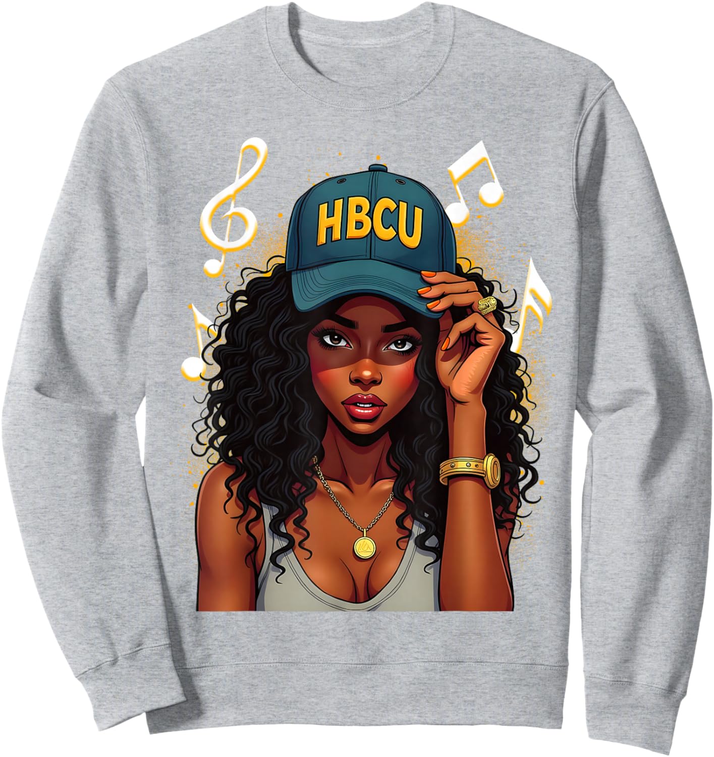 Black History Month HBCU Teacher Student Afro Women Girls Sweatshirt - Sweatshirt | Ash
