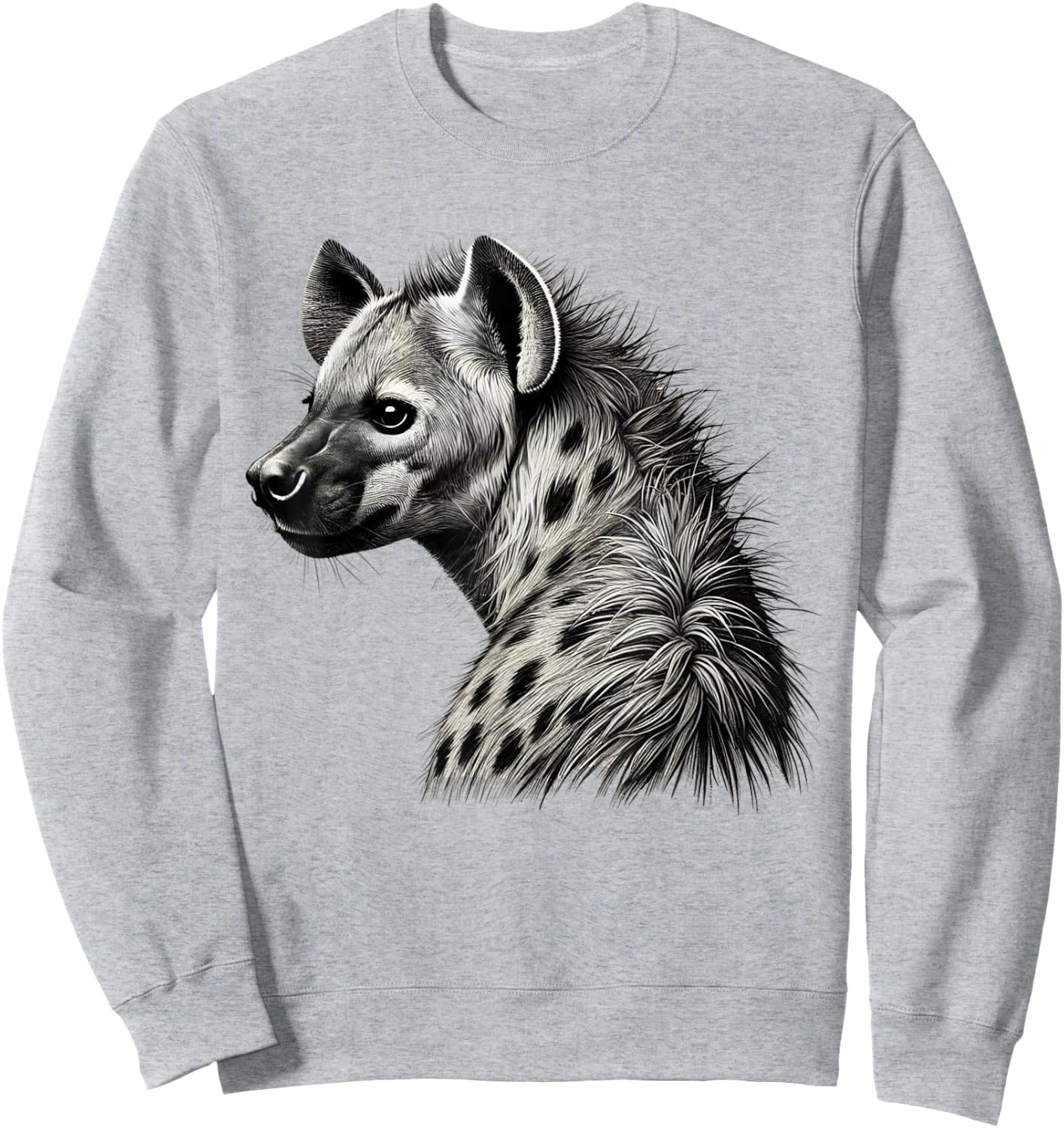 Spotted Hyena Wildlife Design for Hyena Fans Sweatshirt - Sweatshirt | Ash