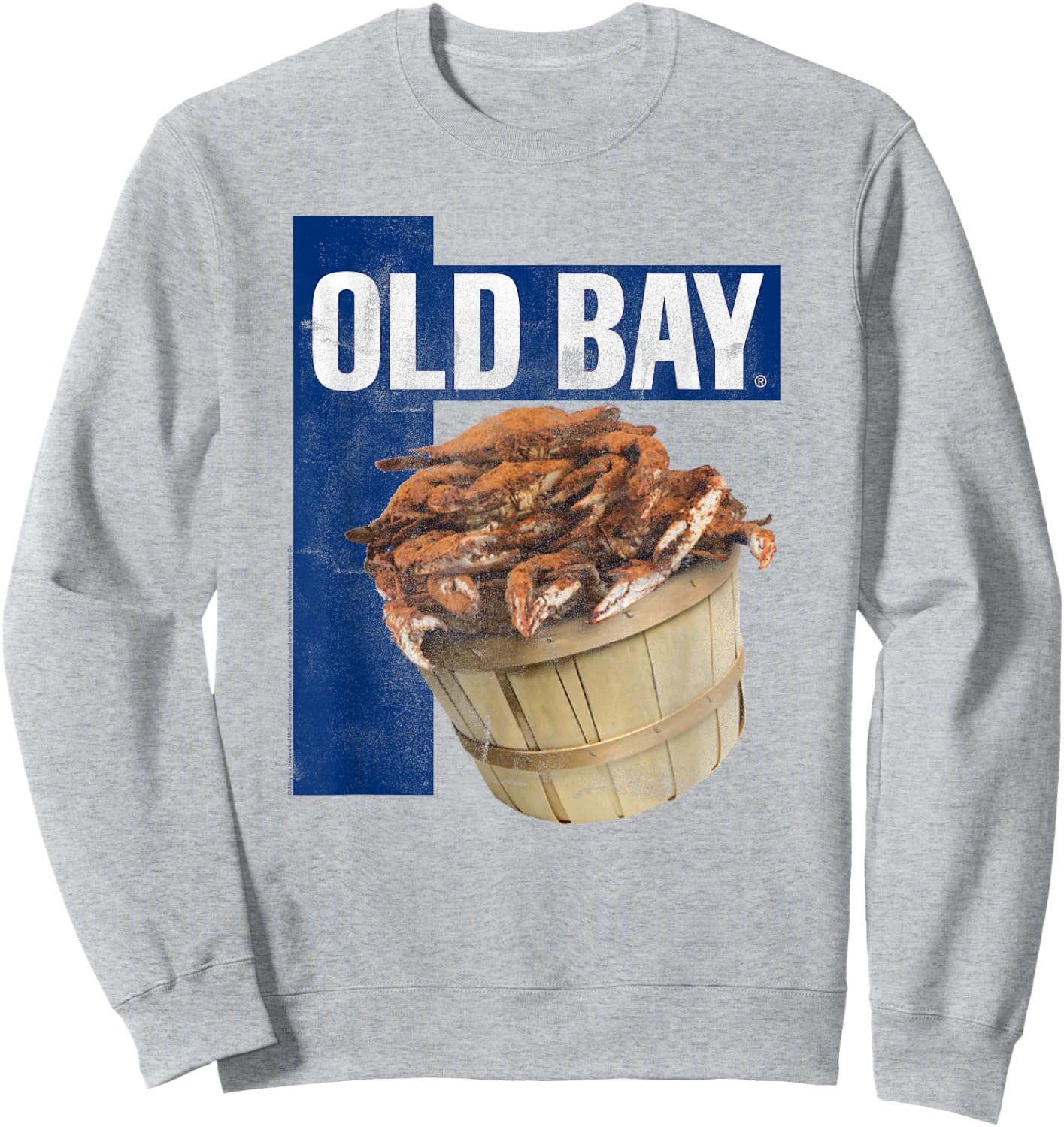 Old Bay Crab Seasoning Distressed Sweatshirt - Sweatshirt | Ash