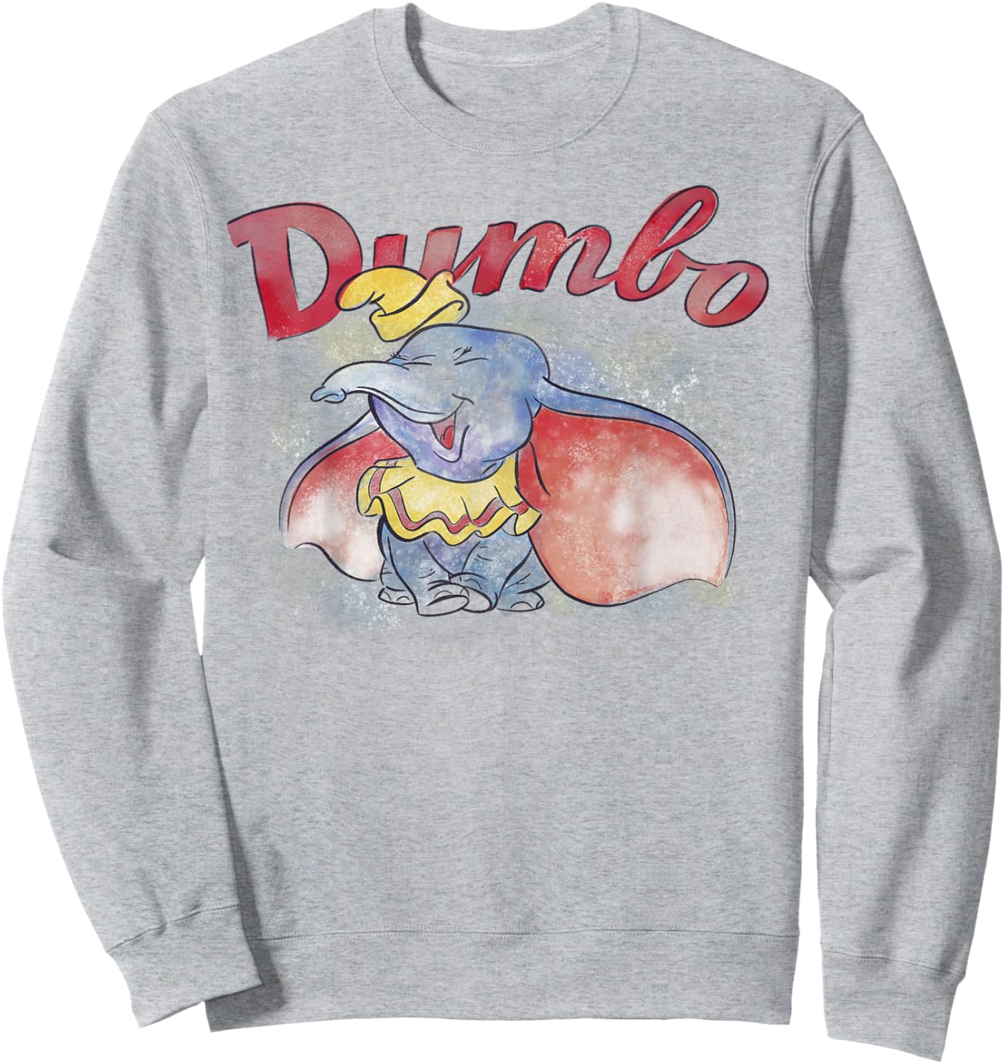 Disney Dumbo Watercolor Portrait Sweatshirt - Sweatshirt | Ash