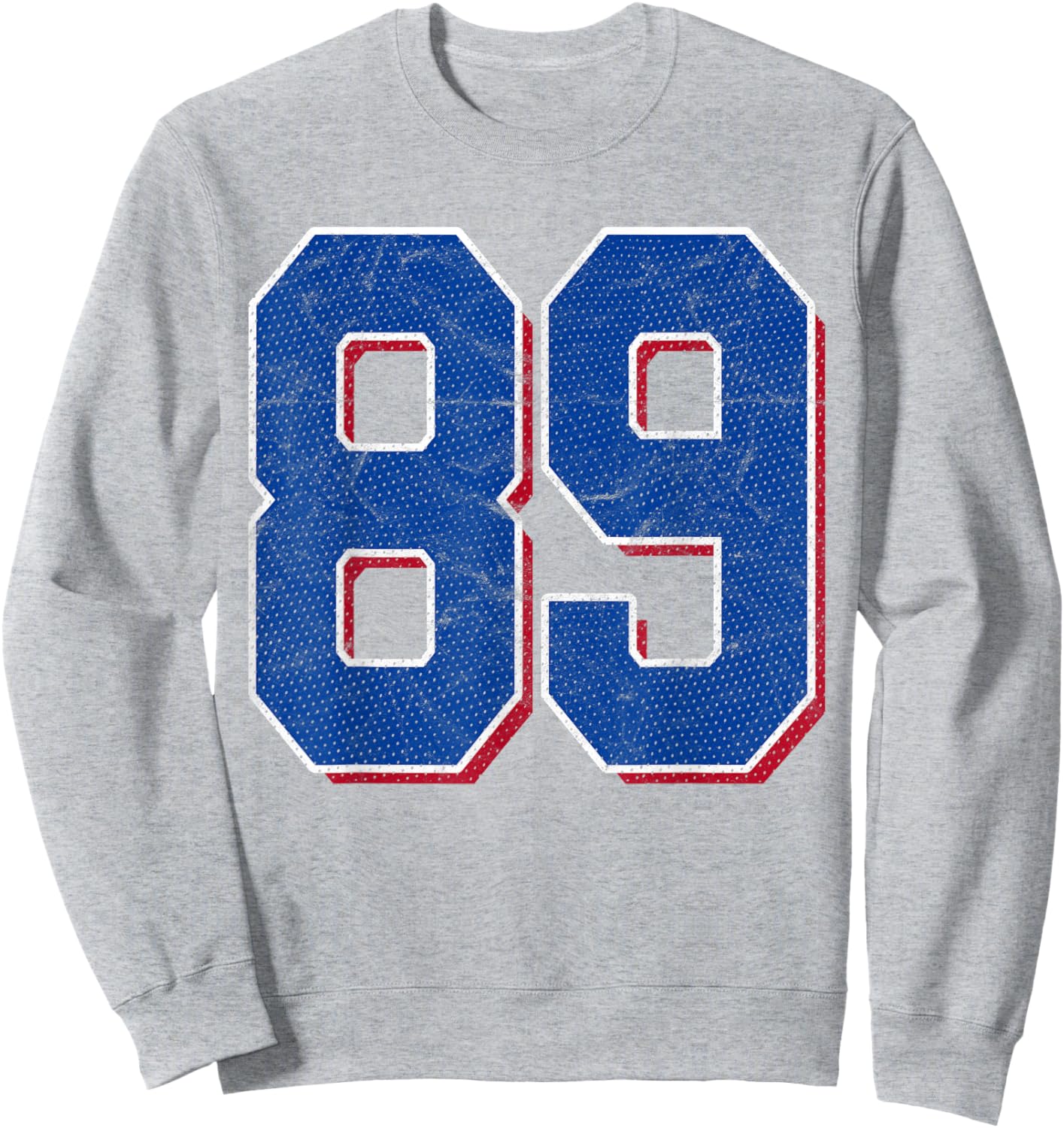 Number 89 Numbered Uniform Sports Team Jersey 89th Birthday Sweatshirt - Sweatshirt | Ash