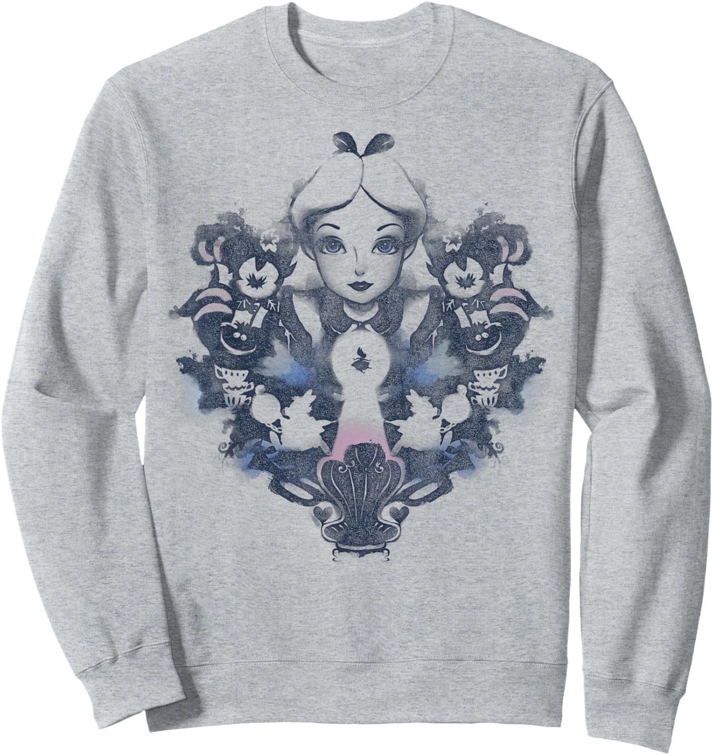 Disney Alice in Wonderland Alice Mirrored Watercolor Small Sweatshirt - Sweatshirt | Ash