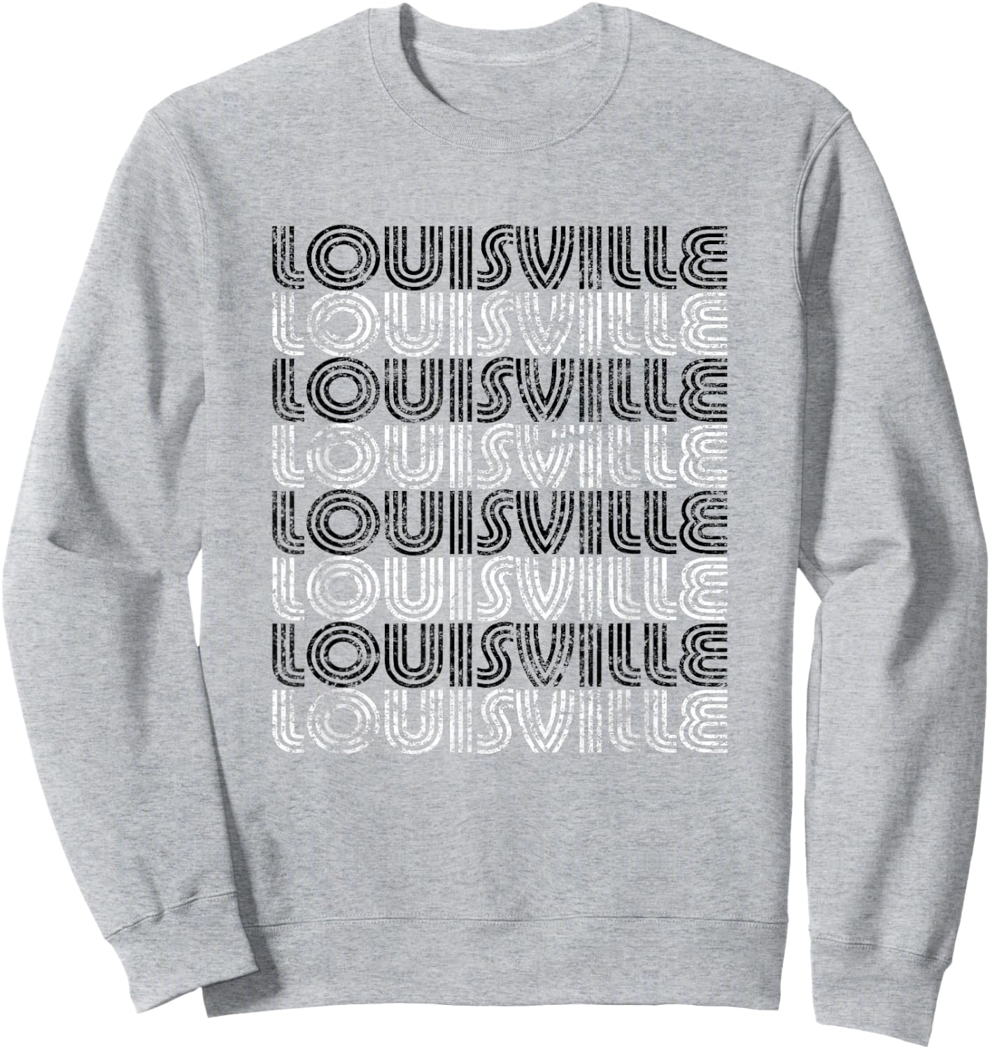 Louisville Kentucky Retro Vintage Weathered Sweatshirt - Sweatshirt | Ash