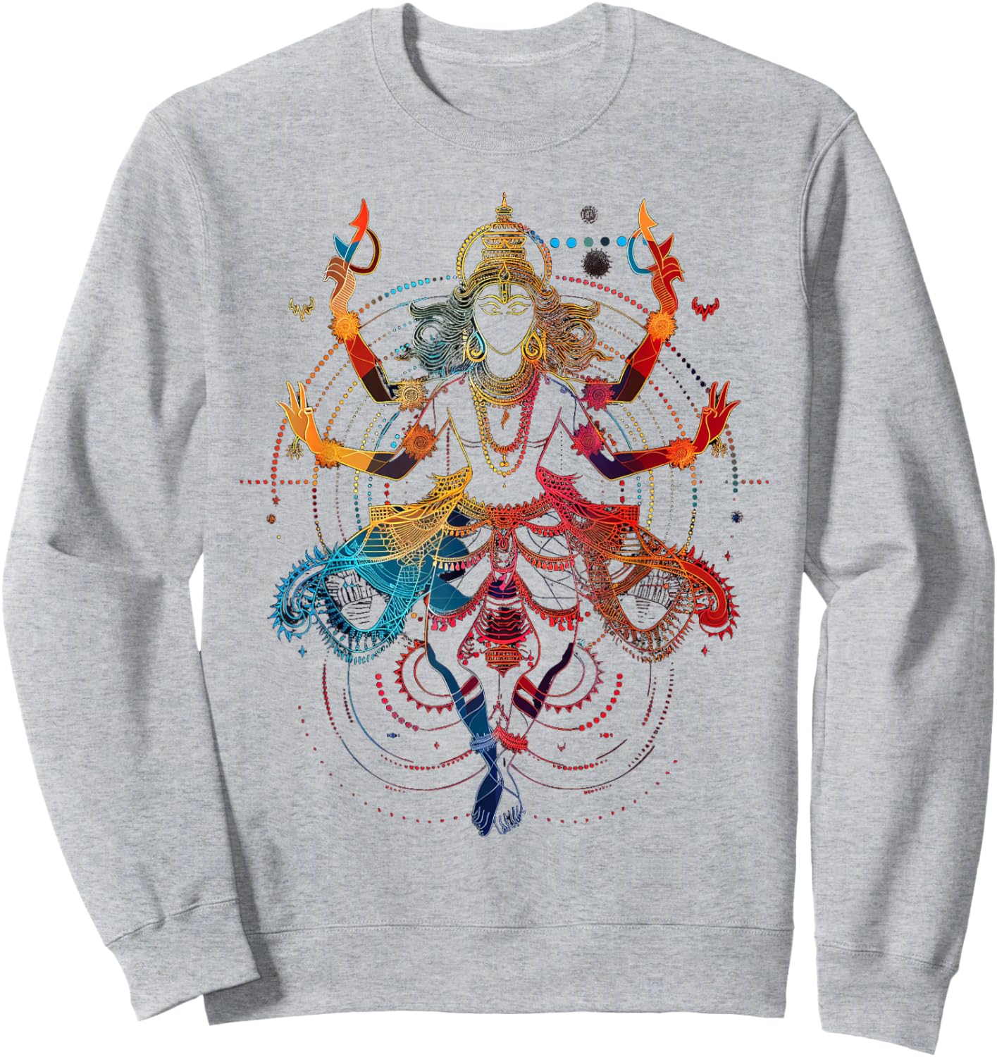 Shiva spiritual hindu god tandava dance yoga meditation Sweatshirt - Sweatshirt | Ash