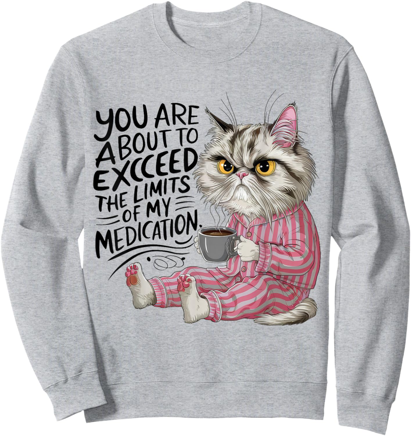 You Are About To Exceed The Limits Of My Medication Funny Sweatshirt - Sweatshirt | Ash