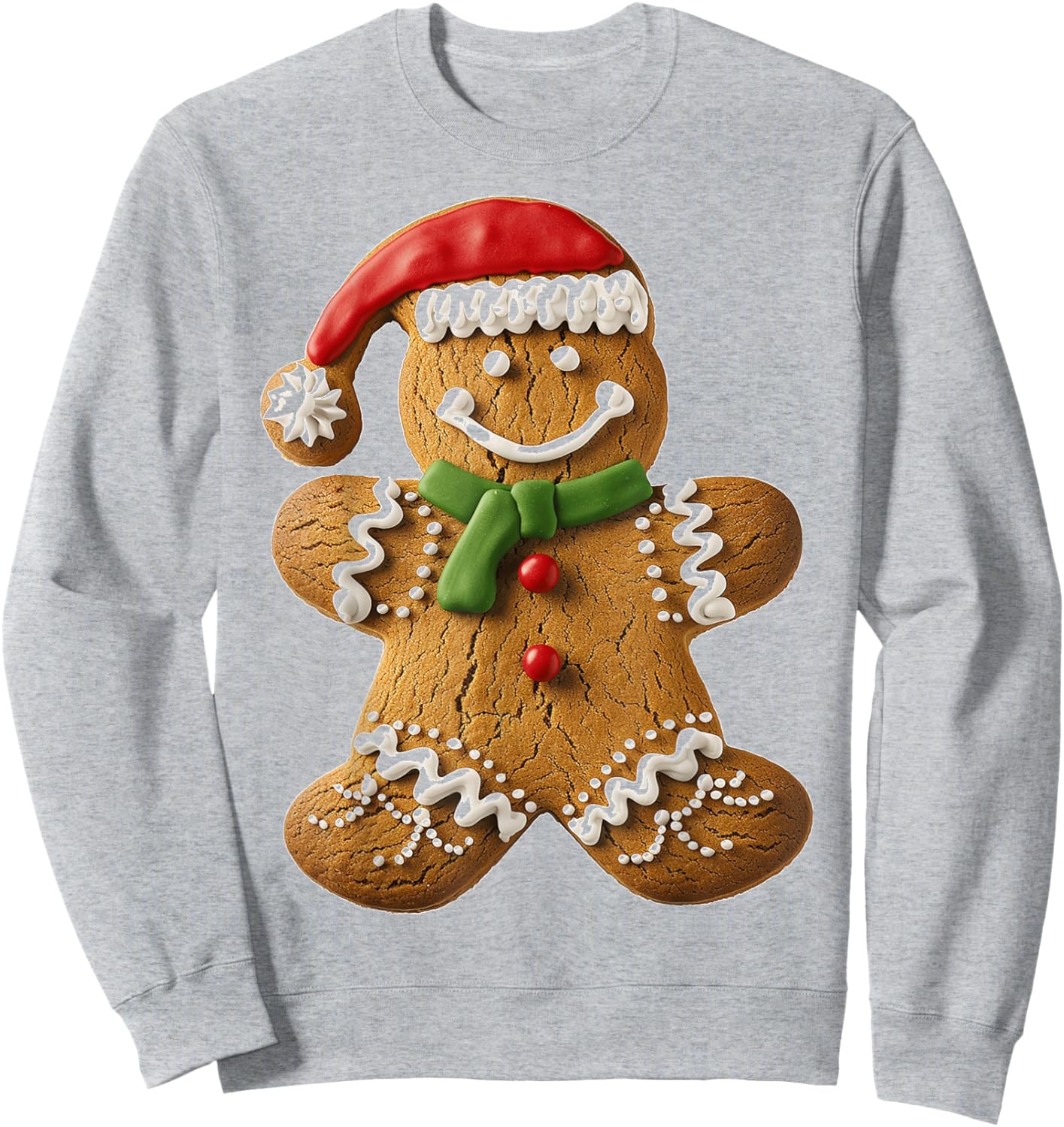 Gingerbread Christmas Graphic X-Mas Art Family Gingerbread Sweatshirt - Sweatshirt | Ash