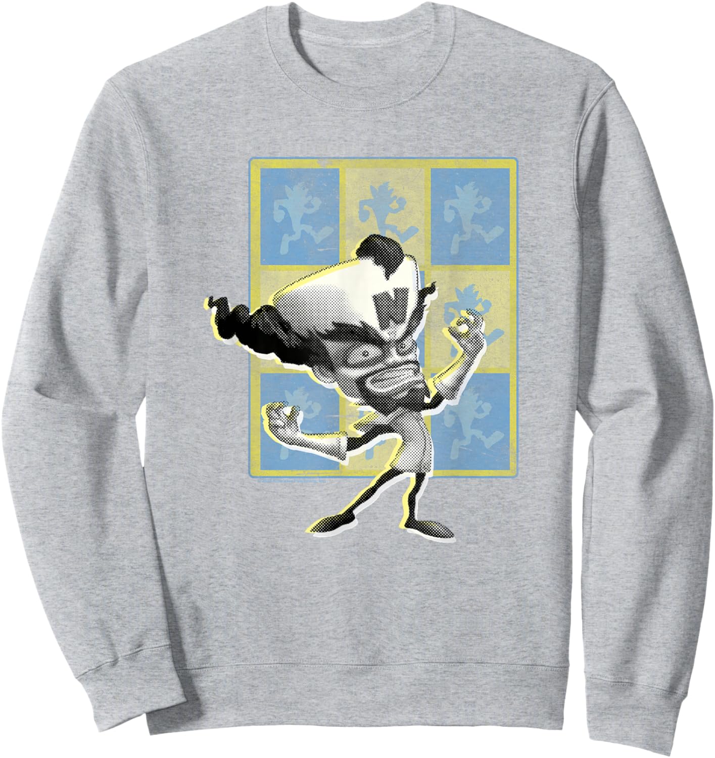 Crash Bandicoot Retro Checkerboard Dr. Neo Cortex Poster Sweatshirt - Sweatshirt | Ash