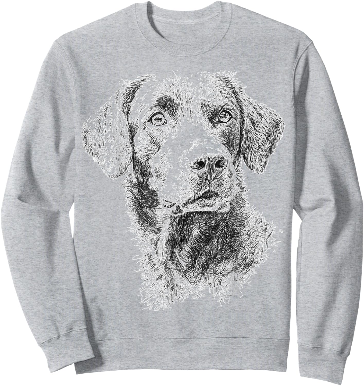 Chesapeake Bay Retriever Dog Motif Pet Artwork Sweatshirt - Sweatshirt | Ash