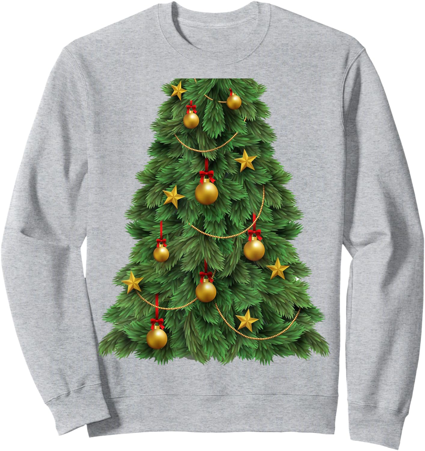 Christmas Tree Costume Idea For Adults & Christmas Tree Sweatshirt - Sweatshirt | Ash