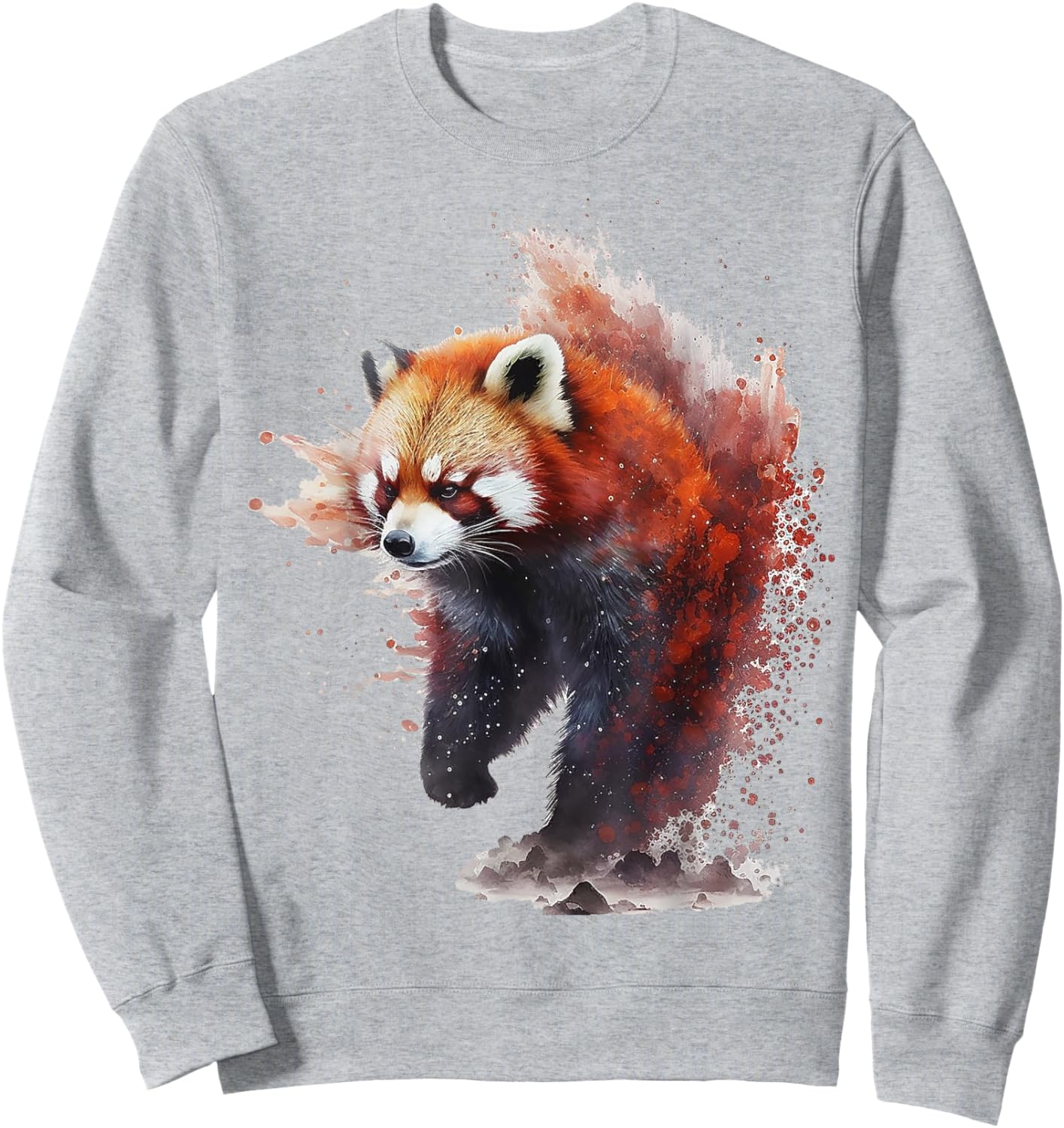 Red Panda Animal Print Art Animal Lover Red Panda Sweatshirt - Sweatshirt | Ash