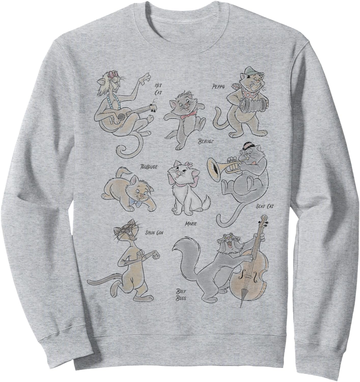 Disney The Aristocats All The Cats Sweatshirt - Sweatshirt | Ash