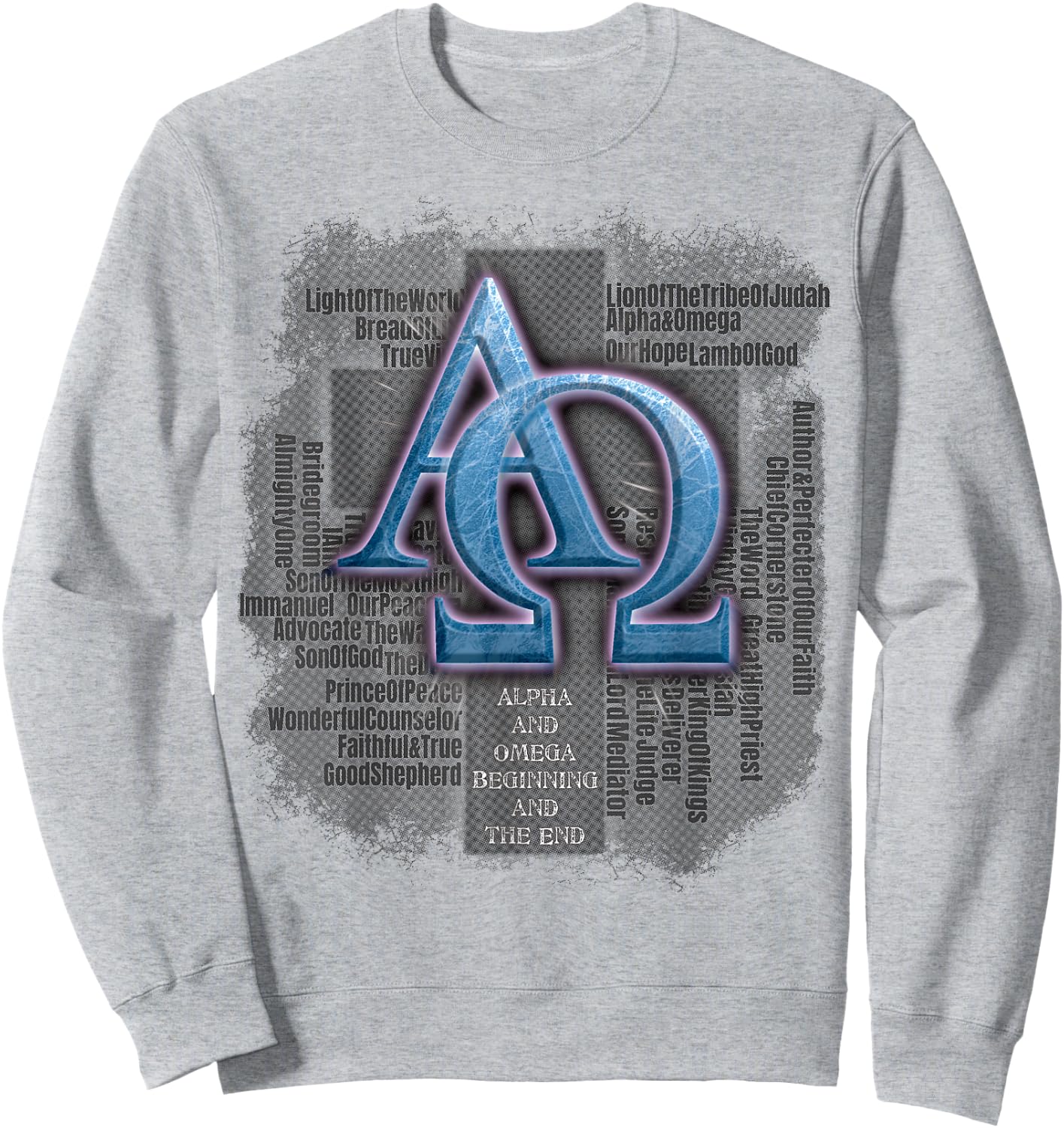 Jesus - Alpha and Omega Sweatshirt - Sweatshirt | Ash