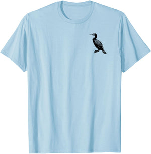 Cormorant Dad Mom Lover - Monochromatic Cormorant T-Shirt - T-Shirt | Light Blue