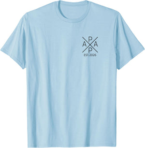 Papa 2026 Becoming Father 2026 Proud Papa 2026 T-Shirt - T-Shirt | Light Blue