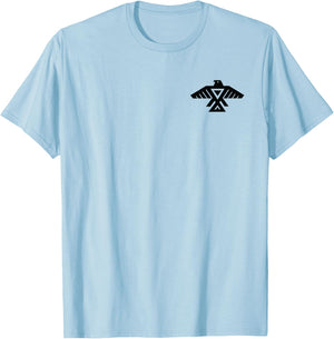 Anishinaabe Thunderbird Flag Symbol Anishinabe T-Shirt - T-Shirt | Light Blue